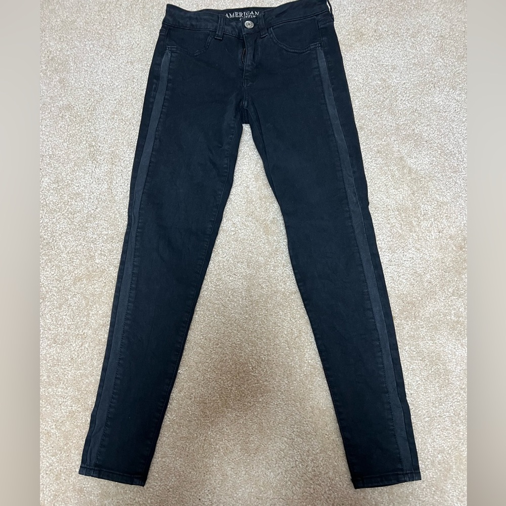 EUC American Eagle faded black super stretch jegging
